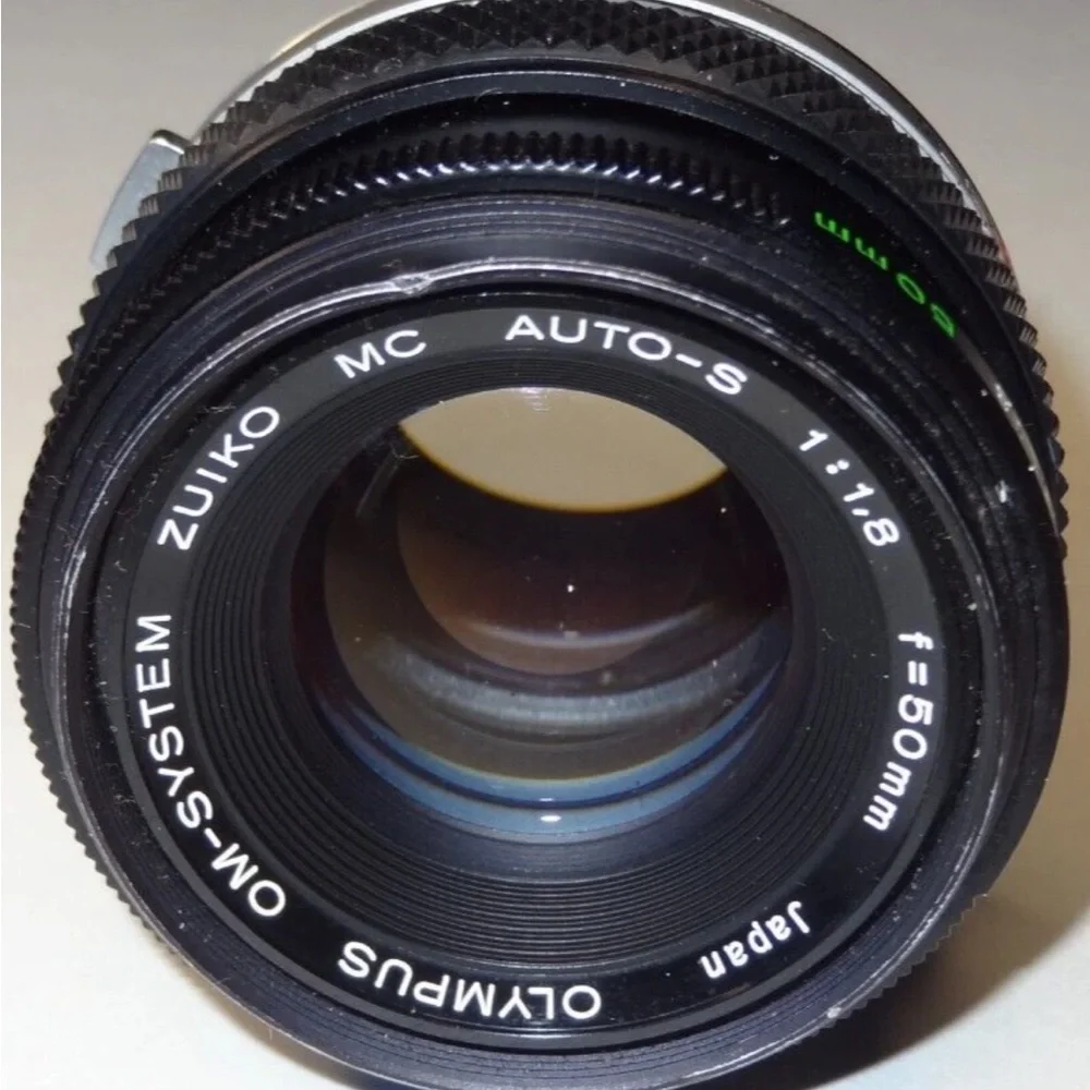 Olympus Zuiko 50mm f/1.8 Prime Lens — Black with Green Marking